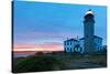 Beavertail Lighthouse Sunset, Rhode Island-George Oze-Stretched Canvas