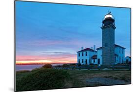 Beavertail Lighthouse Sunset, Rhode Island-George Oze-Mounted Photographic Print