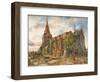 Bebington Church, 1869 (Oil on Board)-William Huggins-Framed Giclee Print