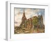 Bebington Church, 1869 (Oil on Board)-William Huggins-Framed Giclee Print