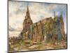 Bebington Church, 1869 (Oil on Board)-William Huggins-Mounted Giclee Print