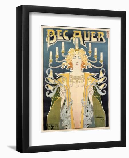 Bec Auer, 1896-Henri Privat-Livemont-Framed Premium Giclee Print