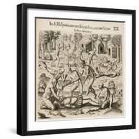 Because the Spanish Thirst for Gold, the Indians Pour Liquid Gold into Them-Theodor de Bry-Framed Giclee Print