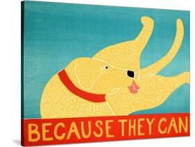 Because They Can Yellow-Stephen Huneck-Stretched Canvas