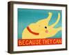 Because They Can Yellow-Stephen Huneck-Framed Giclee Print