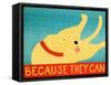 Because They Can Yellow-Stephen Huneck-Framed Stretched Canvas