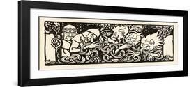 Becfola in Her Chariot from 'The Wooing of Becfola' in 'Irish Fairy Tales'see Desc-Arthur Rackham-Framed Giclee Print