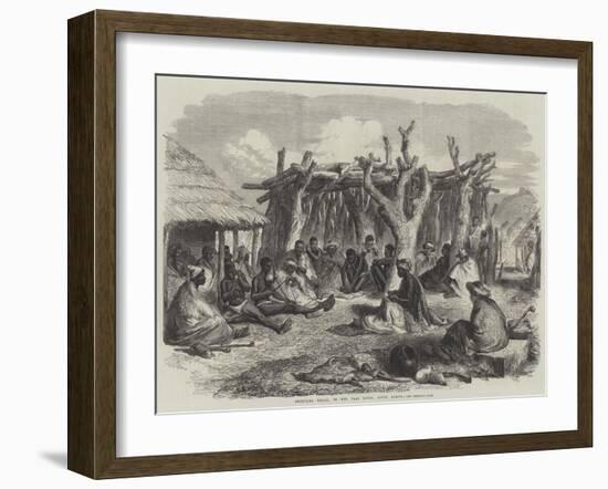 Bechuana Kraal, on the Vaal River, South Africa-null-Framed Giclee Print