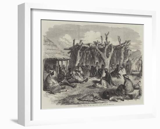 Bechuana Kraal, on the Vaal River, South Africa-null-Framed Giclee Print