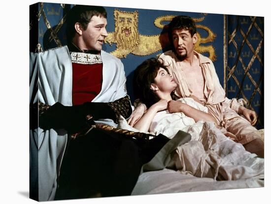 BECKET, 1964 directed by PETER GLENVILLE Richard Burton and Peter O'Toole (photo)-null-Stretched Canvas