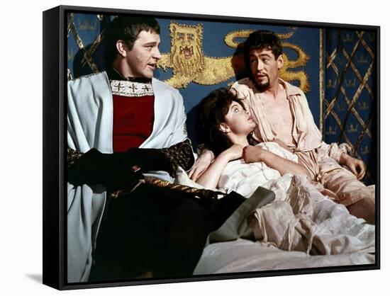 BECKET, 1964 directed by PETER GLENVILLE Richard Burton and Peter O'Toole (photo)-null-Framed Stretched Canvas