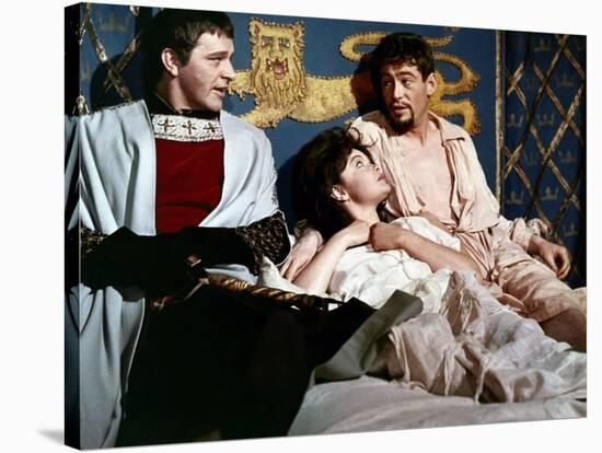 BECKET, 1964 directed by PETER GLENVILLE Richard Burton and Peter O'Toole (photo)-null-Stretched Canvas