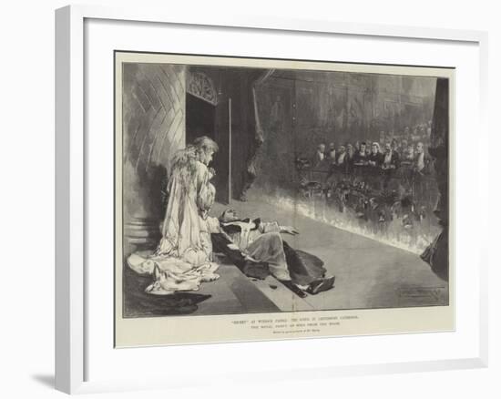 Becket at Windsor Castle, the Scene in Canterbury Cathedral, the Royal Party as Seen from the Stage-Thomas Walter Wilson-Framed Giclee Print