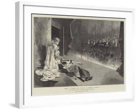 Becket at Windsor Castle, the Scene in Canterbury Cathedral, the Royal Party as Seen from the Stage-Thomas Walter Wilson-Framed Giclee Print
