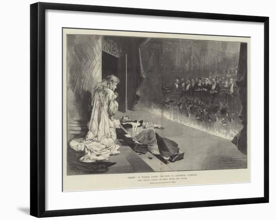 Becket at Windsor Castle, the Scene in Canterbury Cathedral, the Royal Party as Seen from the Stage-Thomas Walter Wilson-Framed Giclee Print