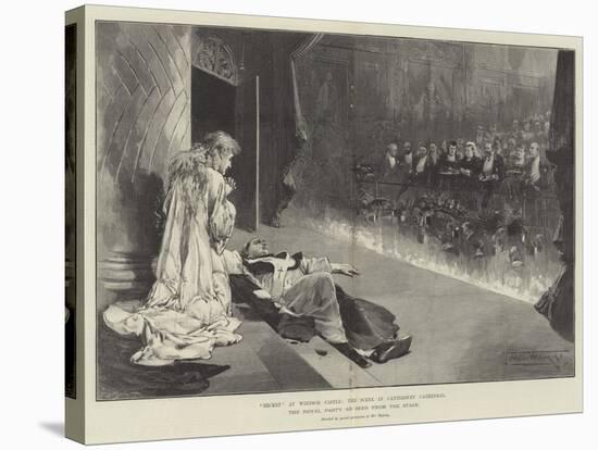 Becket at Windsor Castle, the Scene in Canterbury Cathedral, the Royal Party as Seen from the Stage-Thomas Walter Wilson-Stretched Canvas