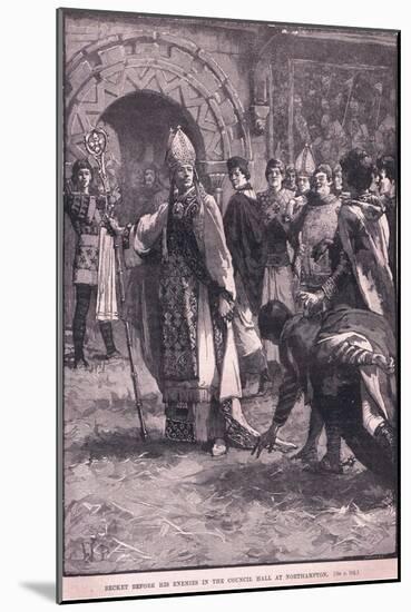 Becket before His Enemies in the Council Hall in Northampton Ad 1164-Walter Paget-Mounted Giclee Print
