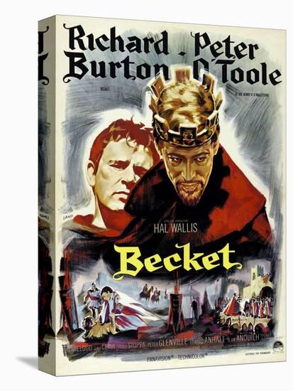 Becket, from Left, Richard Burton, Peter O'Toole, 1964-null-Stretched Canvas