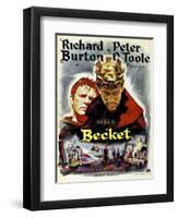 Becket, from Left, Richard Burton, Peter O'Toole, 1964-null-Framed Art Print