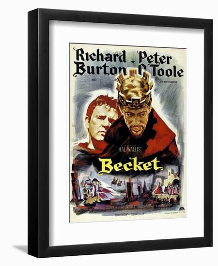 Becket, from Left, Richard Burton, Peter O'Toole, 1964-null-Framed Art Print