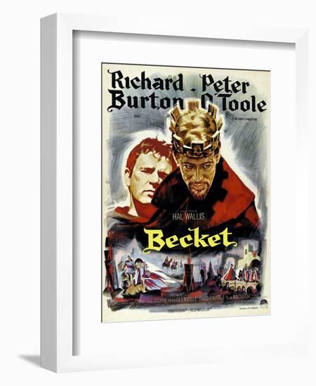 Becket, from Left, Richard Burton, Peter O'Toole, 1964-null-Framed Art Print