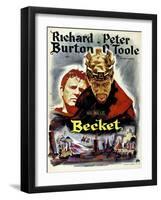 Becket, from Left, Richard Burton, Peter O'Toole, 1964-null-Framed Art Print