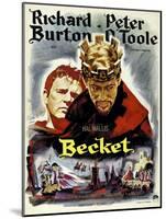 Becket, from Left, Richard Burton, Peter O'Toole, 1964-null-Mounted Art Print