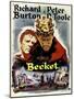 Becket, from Left, Richard Burton, Peter O'Toole, 1964-null-Mounted Art Print