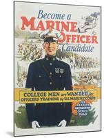 Become a Marine Officer Candidate Poster-Arthur N. Edrop-Mounted Giclee Print