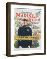 Become a Marine Officer Candidate Poster-Arthur N. Edrop-Framed Giclee Print