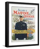 Become a Marine Officer Candidate Poster-Arthur N. Edrop-Framed Giclee Print