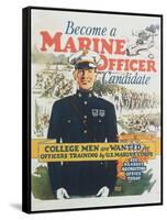 Become a Marine Officer Candidate Poster-Arthur N. Edrop-Framed Stretched Canvas