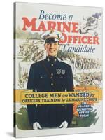 Become a Marine Officer Candidate Poster-Arthur N. Edrop-Stretched Canvas