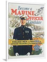 Become a Marine Officer Candidate Poster-Arthur N. Edrop-Framed Giclee Print