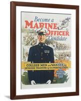 Become a Marine Officer Candidate Poster-Arthur N. Edrop-Framed Giclee Print