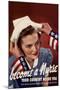 Become a Nurse Your Country Needs You WWII War Propaganda-null-Mounted Art Print