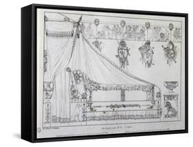 Bed Made for Mr T from Paris-Charles Percier-Framed Stretched Canvas