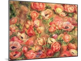 Bed of Anemones, 1901-Pierre-Auguste Renoir-Mounted Giclee Print