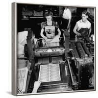 Bed Press Machine That Makes Paper Money.Chase Bank Collection of Moneys of the World-Myron Davis-Framed Photographic Print