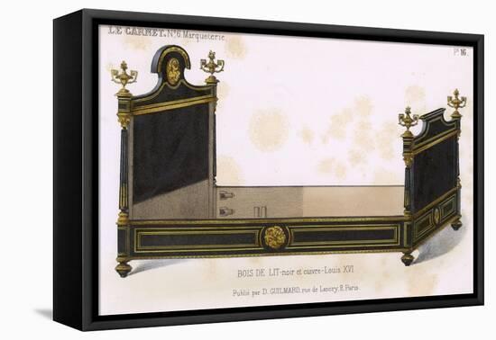 Bed, Style Louis 16-E Langfeldt-Framed Stretched Canvas