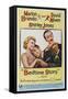 Bed Time Story, US poster, Shirley Jones, Marlon Brando, David Niven, 1964-null-Framed Stretched Canvas