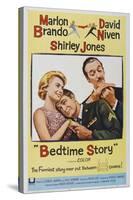 Bed Time Story, US poster, Shirley Jones, Marlon Brando, David Niven, 1964-null-Stretched Canvas