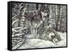 Bedding Down-Jenny Newland-Framed Stretched Canvas