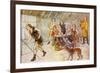 Bede Finishing His Translation of the Bible-George Morrow-Framed Premium Giclee Print