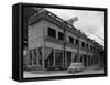 Bedford Ca Minibus Parked on a Building Site in West Burton, Nottinghamshire, 1964-Michael Walters-Framed Stretched Canvas