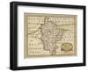 Bedford Shire, from Anglia Contracta or Description of Kingdom of England and Principality of Wales-John Seller-Framed Giclee Print