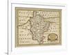 Bedford Shire, from Anglia Contracta or Description of Kingdom of England and Principality of Wales-John Seller-Framed Giclee Print