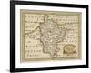 Bedford Shire, from Anglia Contracta or Description of Kingdom of England and Principality of Wales-John Seller-Framed Giclee Print