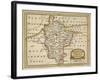 Bedford Shire, from Anglia Contracta or Description of Kingdom of England and Principality of Wales-John Seller-Framed Giclee Print