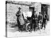 Bedford Standing at the Front of a Car, with Onlookers-null-Stretched Canvas